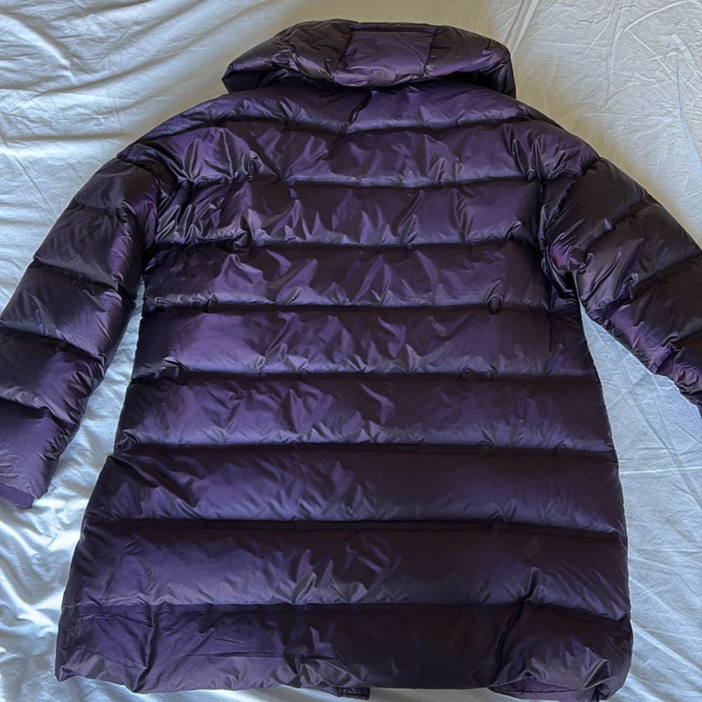 Zara down puffer coat 3/4 length with hood Size M - Picture 4 of 11